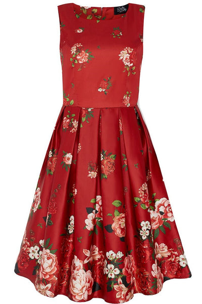 PRE ORDER Annie Raising Rose Swing Dress in Burgundy
