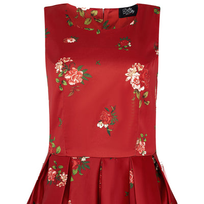 PRE ORDER Annie Raising Rose Swing Dress in Burgundy