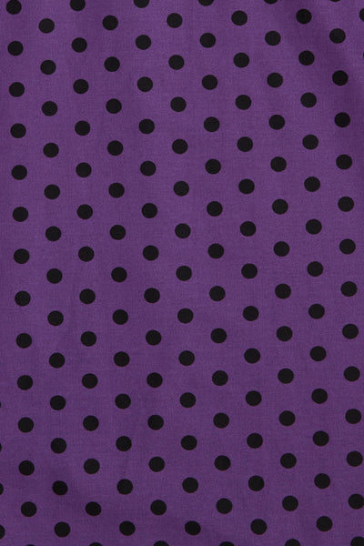 PRE ORDER Annie Polka Dot Swing Dress in Purple/Black
