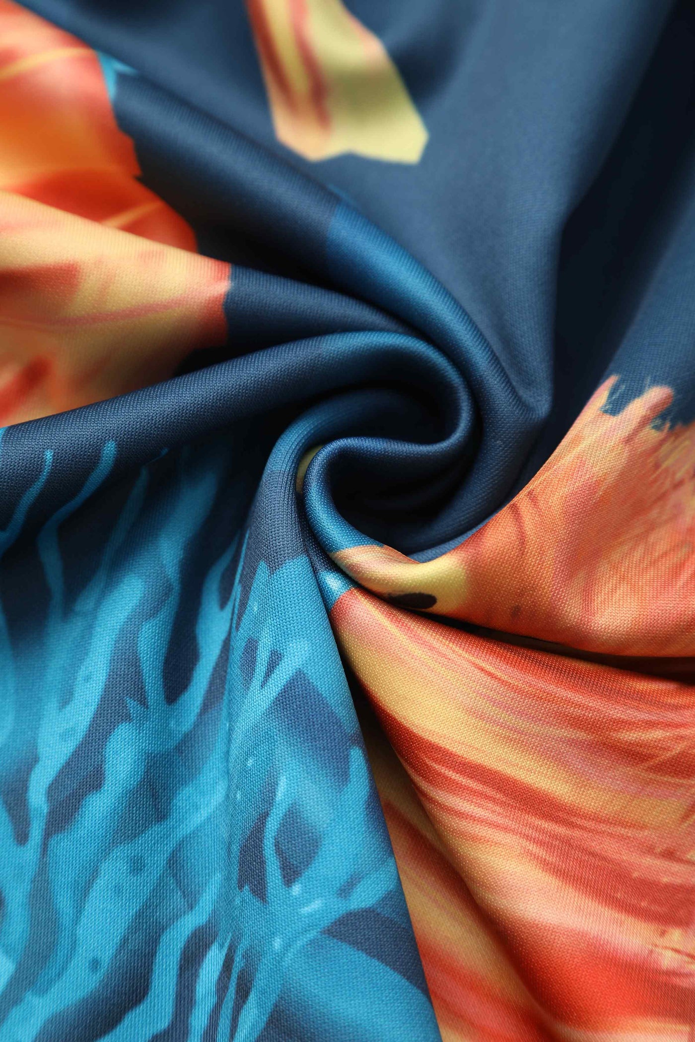 PRE-ORDER Carolyn Cotton Box Pleat Skirt - Blue & Sea Horse