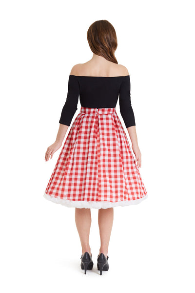 PRE ORDER Carolyn Red Gingham Swing Skirt