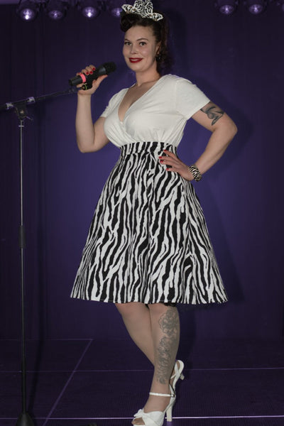 PRE-ORDER Carolyn Zebra Print Swing Skirt