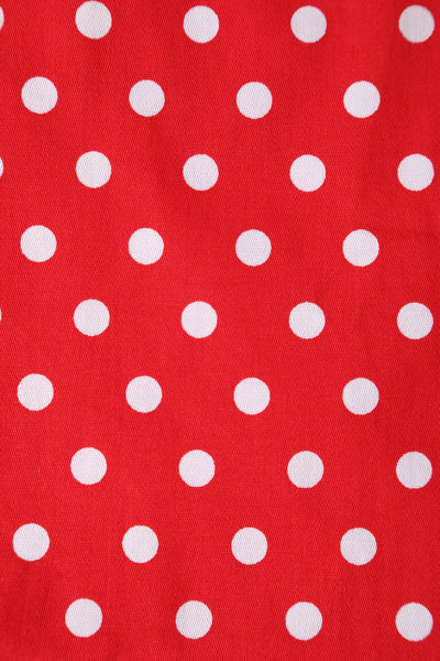 EU STOCK Lily Red Polka Off Shoulder Swing Dress