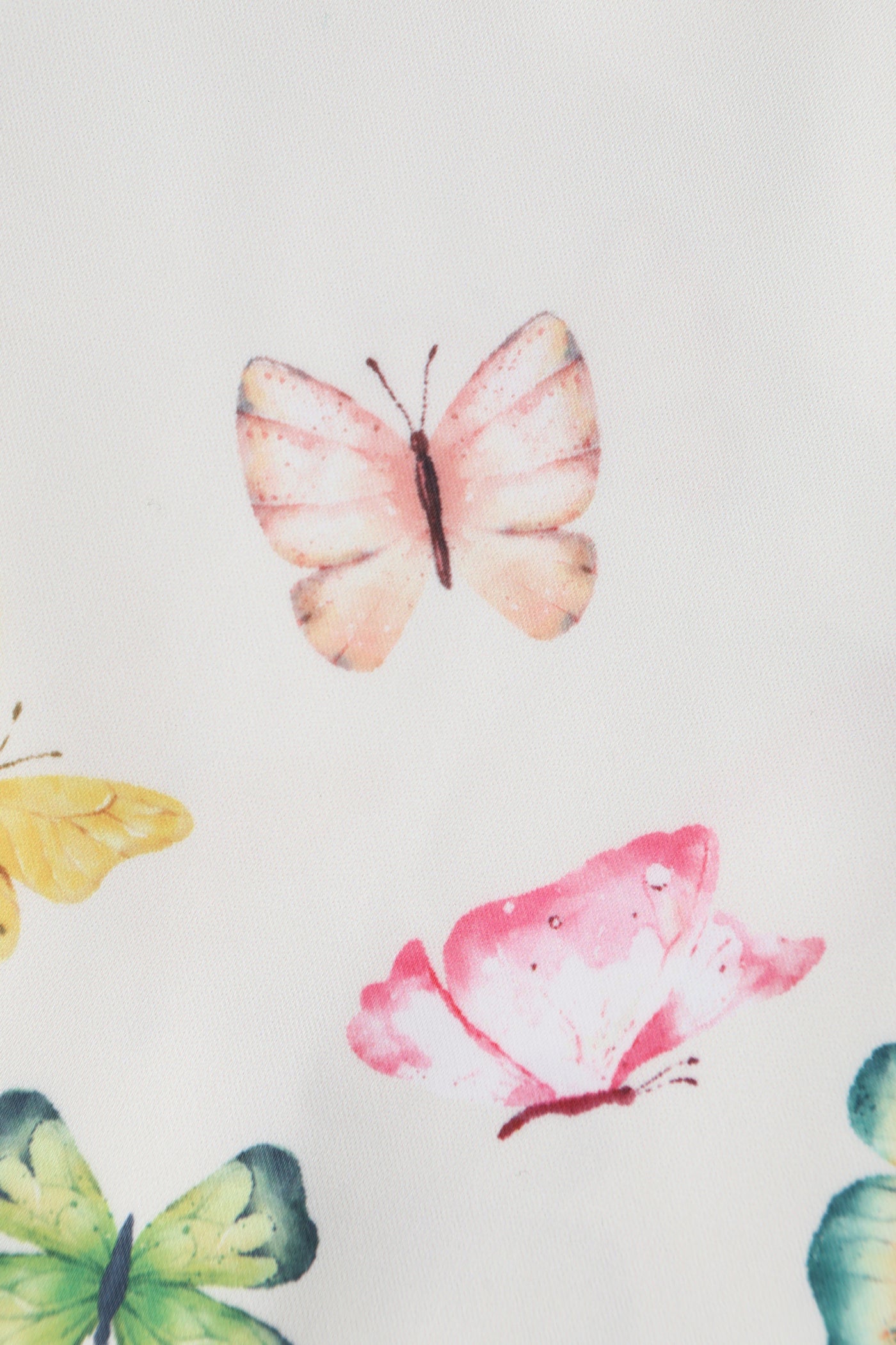 EU STOCK Grace Vintage Style Jive Dress In White Butterfly Print