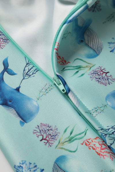 EU STOCK Darlene Baby Blue Whale Swing Dress