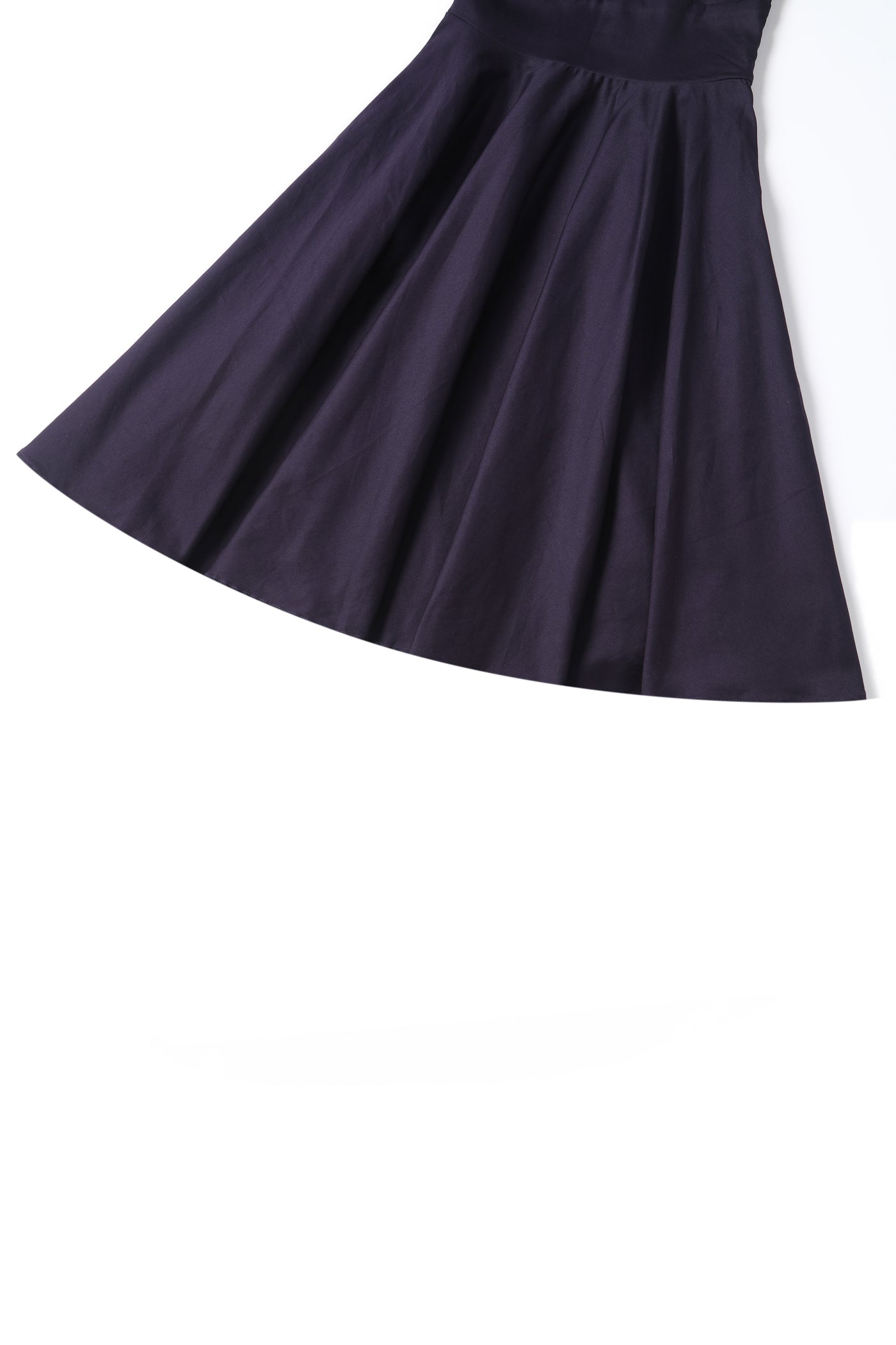 Darlene Stretchy Circle Swing Dress - Navy Blue