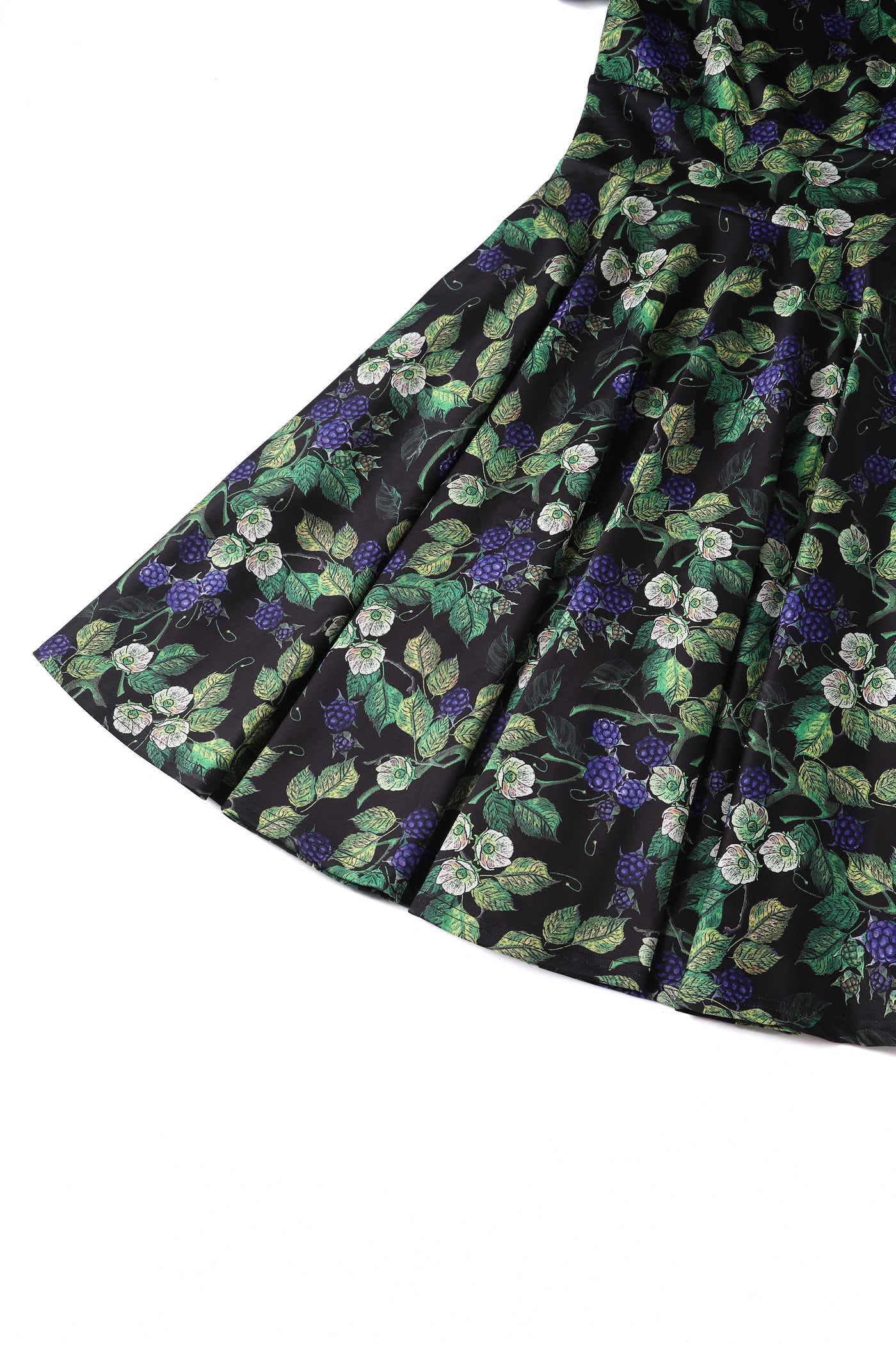 Darlene Blue Berry Print Flared Dress