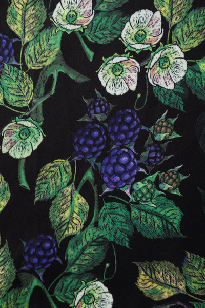 Darlene Blue Berry Print Flared Dress
