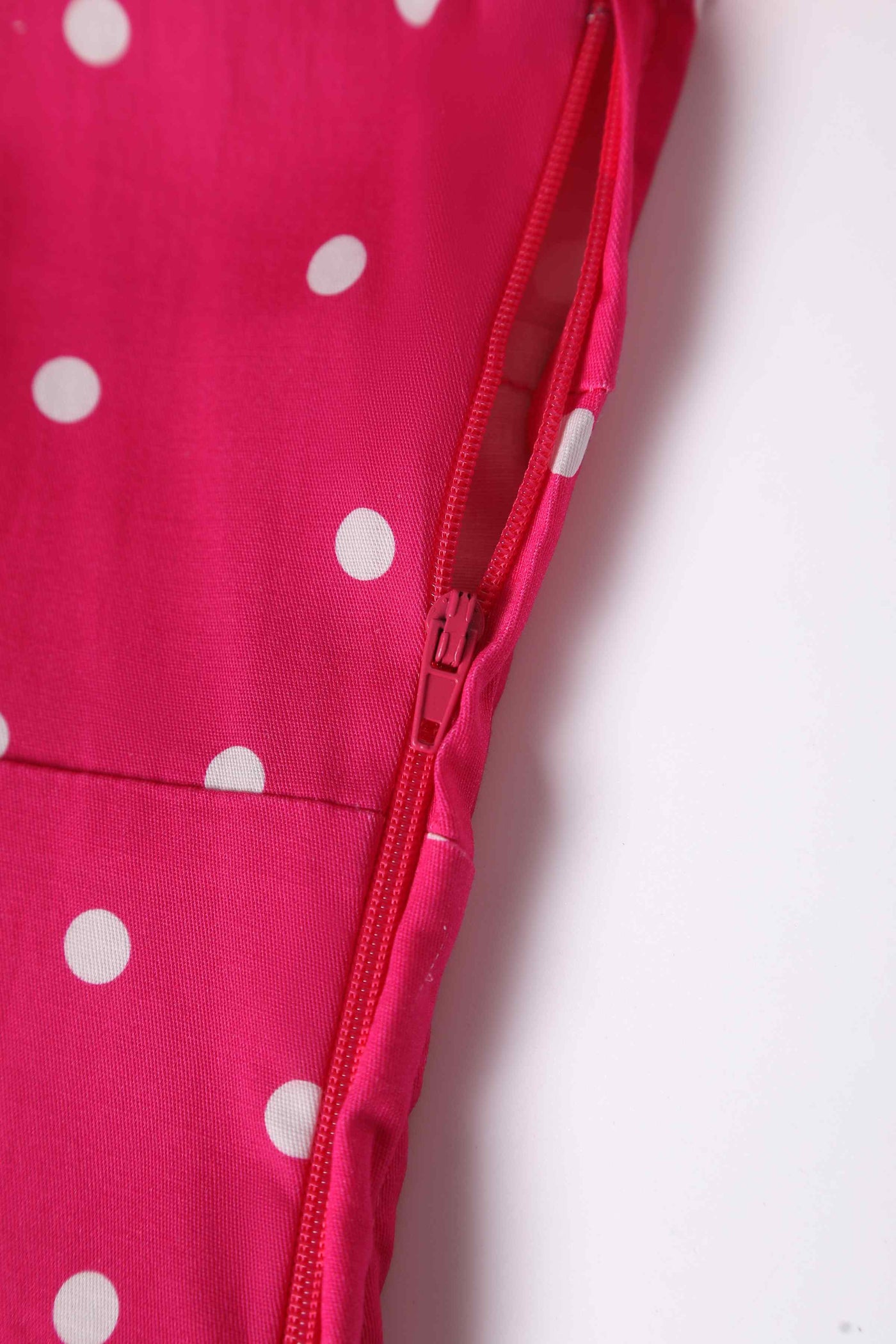 Darlene Full Circle Pink Polka Dot Swing Dress