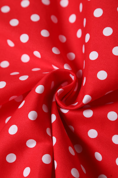 PRE-ORDER Darlene 50's Style Swing Dress in Red/ White Polka