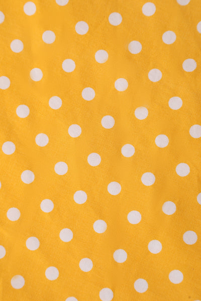 Darlene Retro Yellow Polka Dot Swing Dress