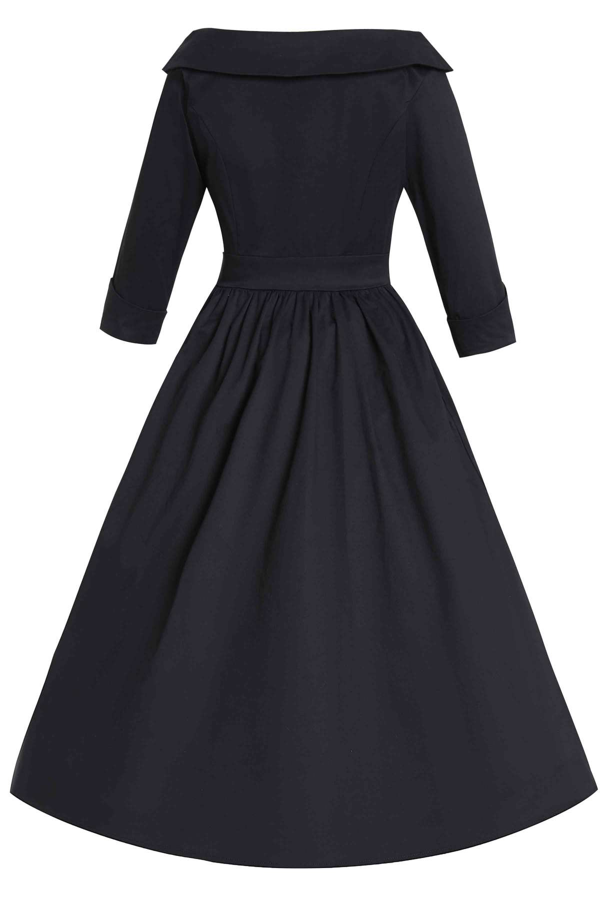 Ruth Classic Elegance Black Swing Dress
