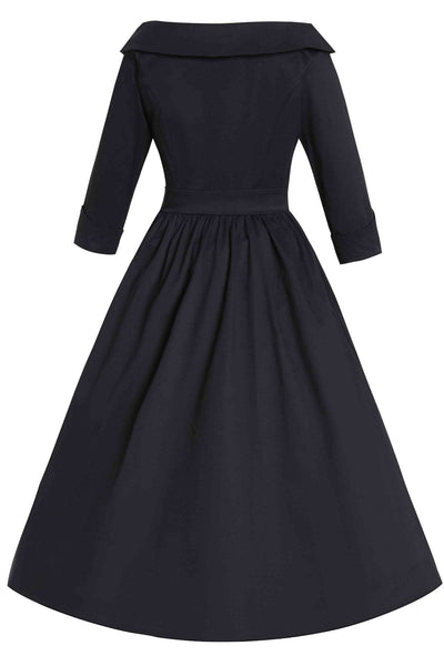 Ruth Classic Elegance Black Swing Dress