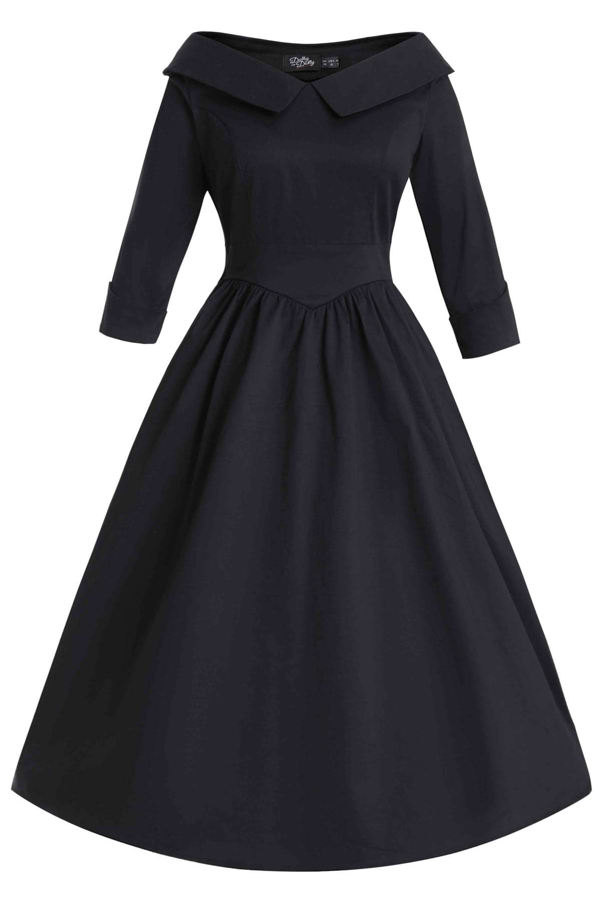 Ruth Classic Elegance Black Swing Dress