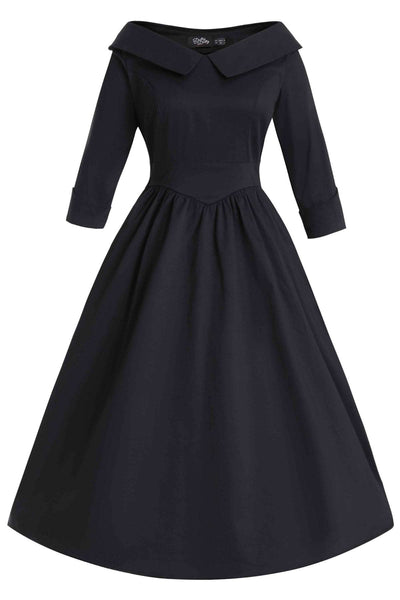 Ruth Classic Elegance Black Swing Dress