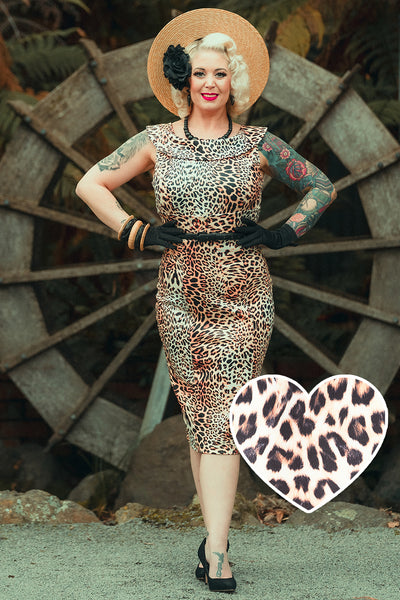 Darla Fitted Off-Shoulder Leopard Print Dress