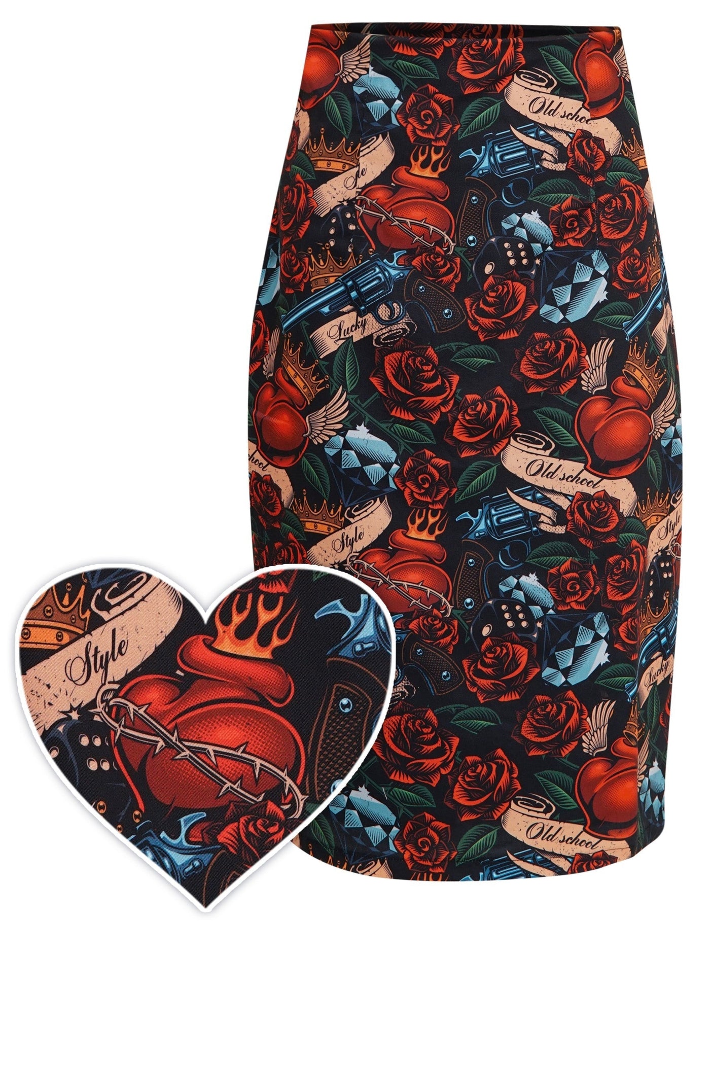 Falda Guns N' Roses Pencil Skirt