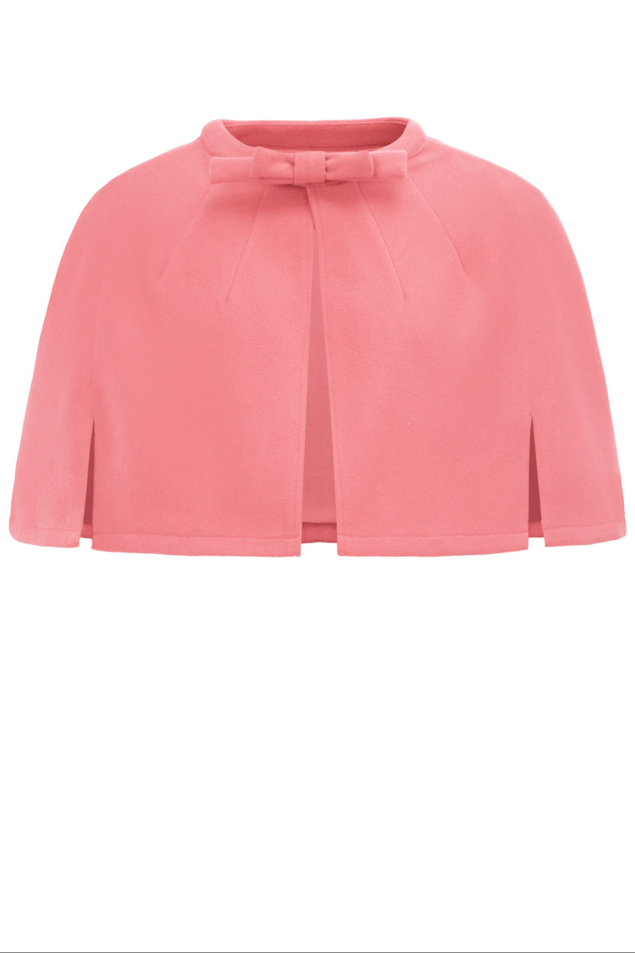 EU STOCK Sabrina Coral Pink Vintage Comfy Cape Shrug