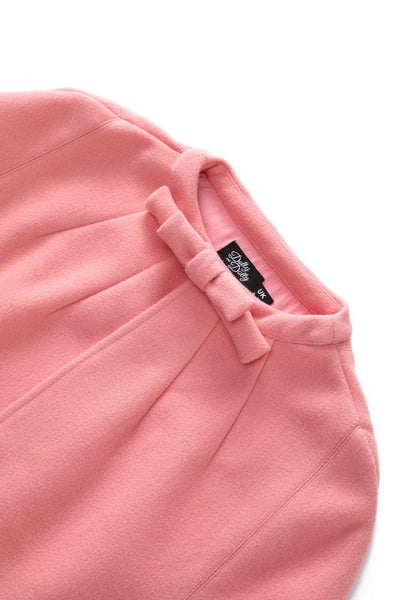 EU STOCK Sabrina Coral Pink Vintage Comfy Cape Shrug