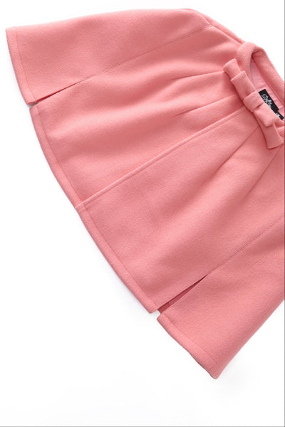 EU STOCK Sabrina Coral Pink Vintage Comfy Cape Shrug
