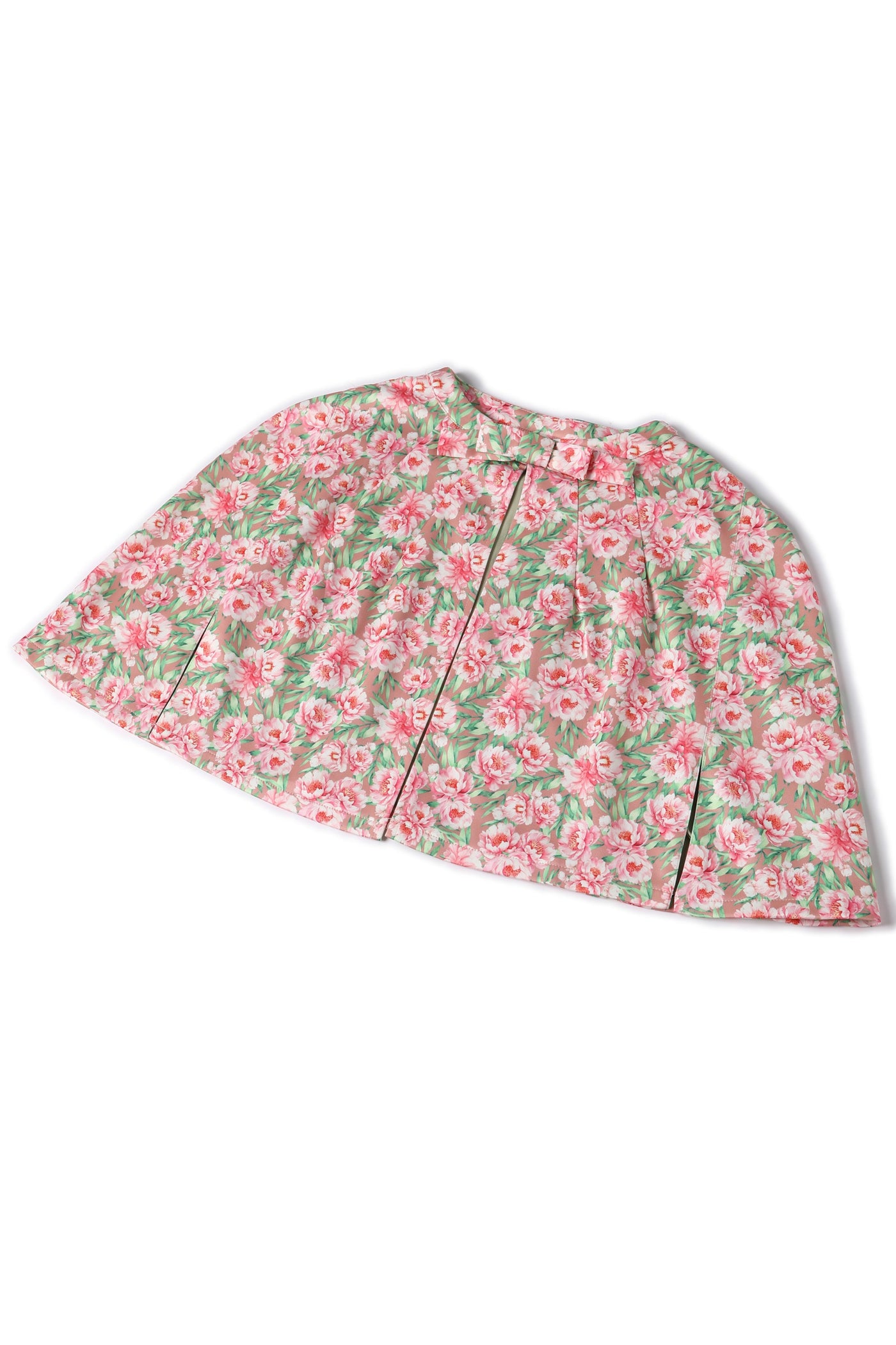 EU STOCK Sabrina Green Vintage Pink Rose Print Comfy Cape Shrug