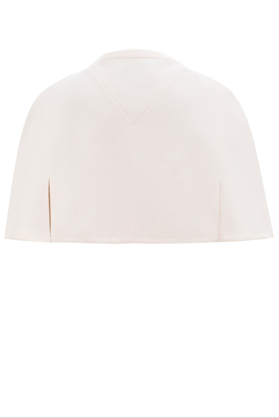Sabrina Ivory Vintage Comfy Cape Shrug