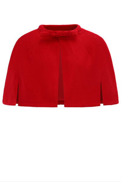 PRE ORDER Sabrina Red Glamorous 50s Style Cape Shrug