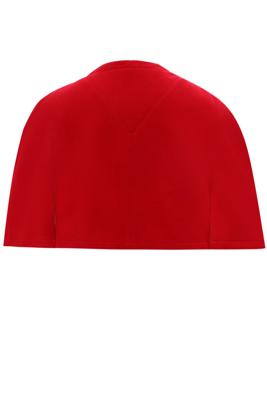 PRE ORDER Sabrina Red Glamorous 50s Style Cape Shrug