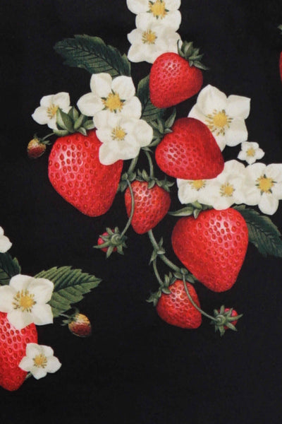 Lilian Off Shoulder Black Strawberry Top