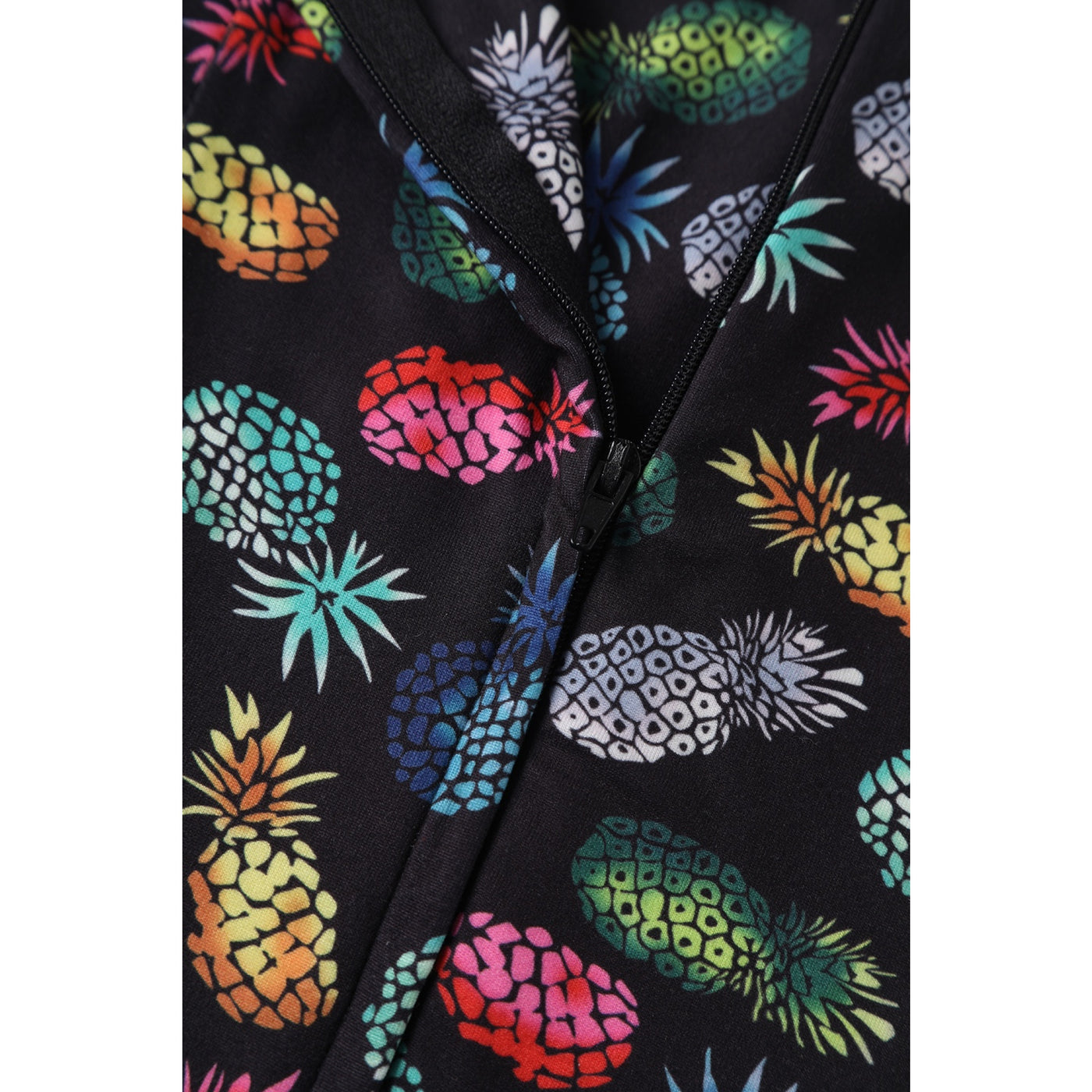 Lilian Off Shoulder Black Pineapple Top