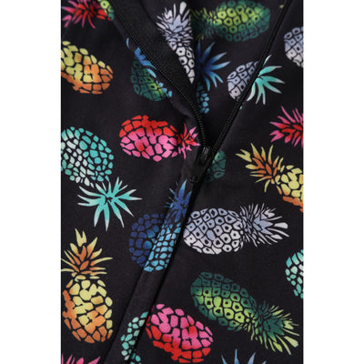 Lilian Off Shoulder Black Pineapple Top