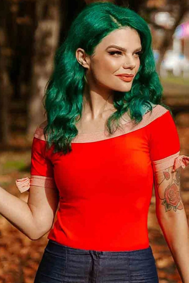 PRE ORDER Layla Off Shoulder Red Top