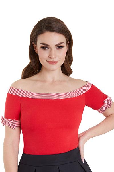PRE ORDER Layla Off Shoulder Red Top