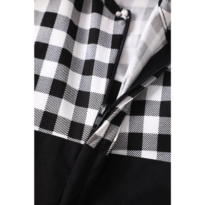 Lisa Black White Stripe Collared Swing Dress