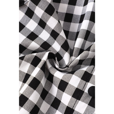 Lisa Black White Stripe Collared Swing Dress