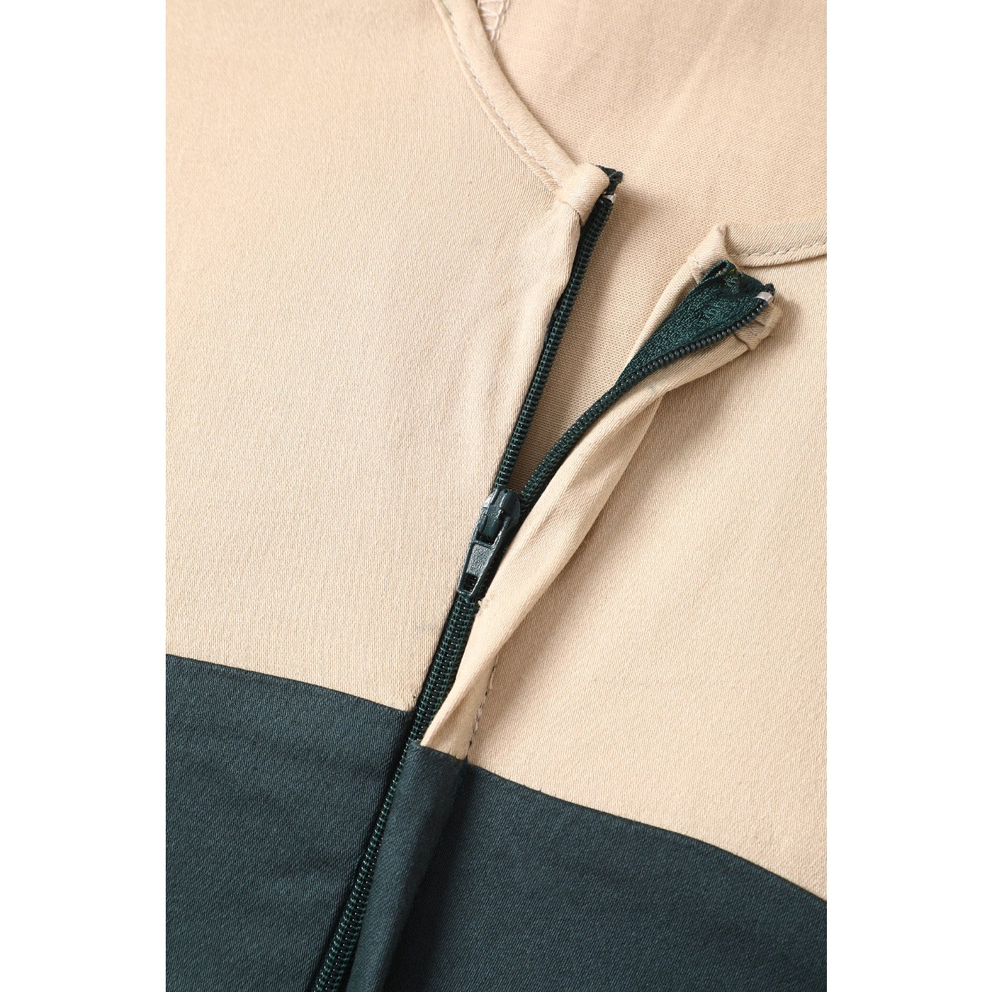 PRE-ORDER Lisa Cream and Dark Green Collared Swing Dress