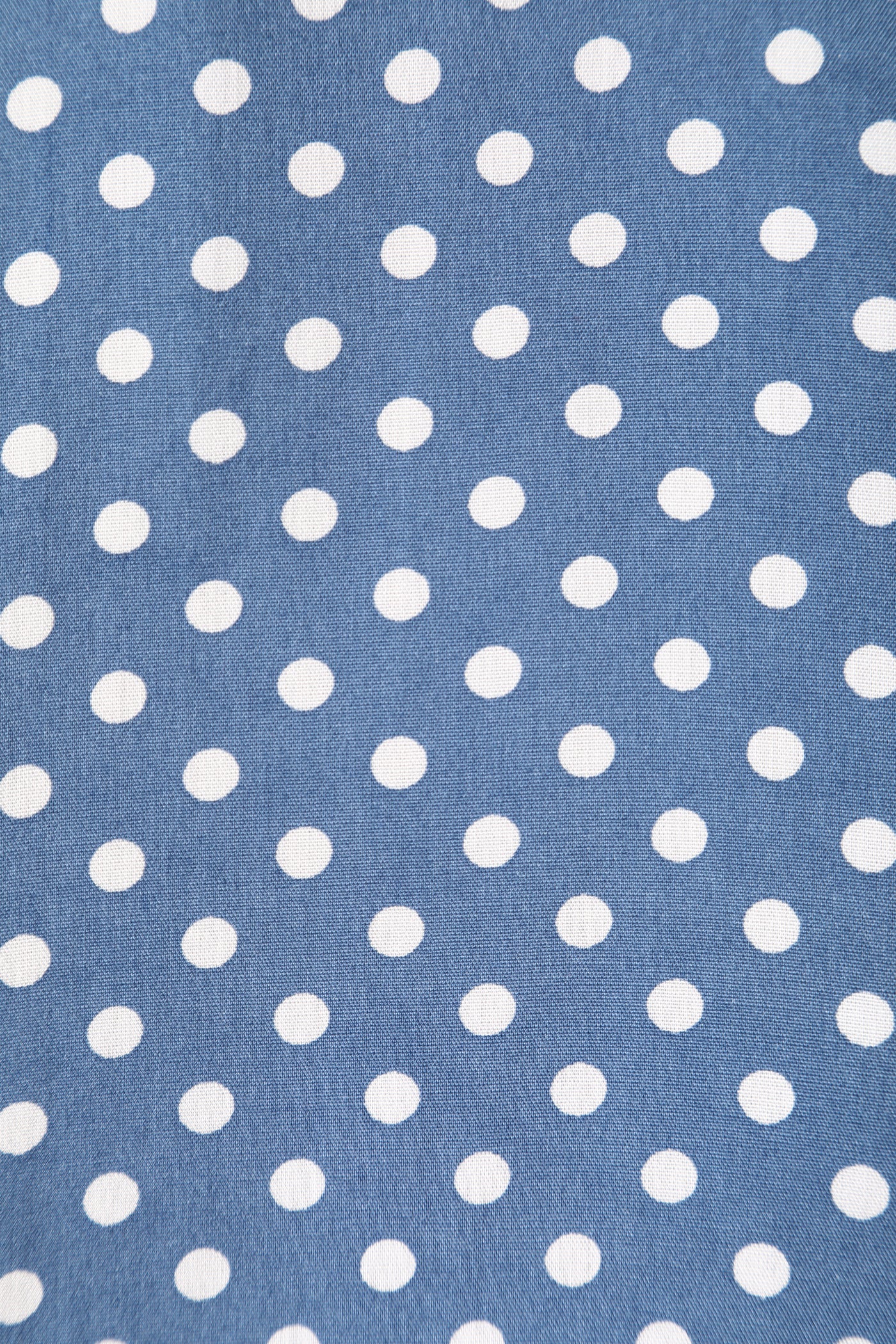 Evelyn Peter Pan Collar Keyhole Cutout Dress - Soft Blue & White Polka, Fully Lined