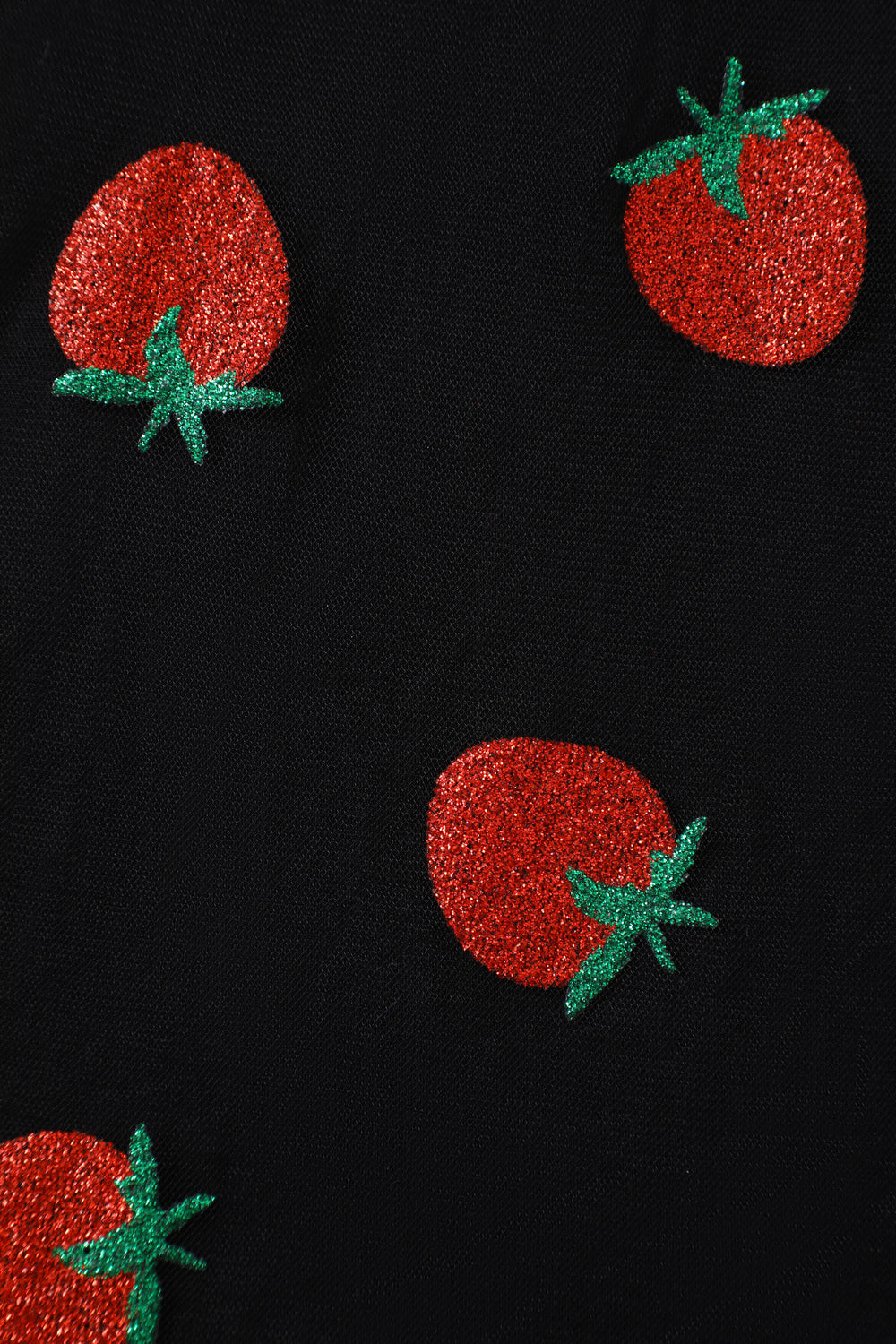 EU STOCK Daisy Black Strawberry Mesh Dress
