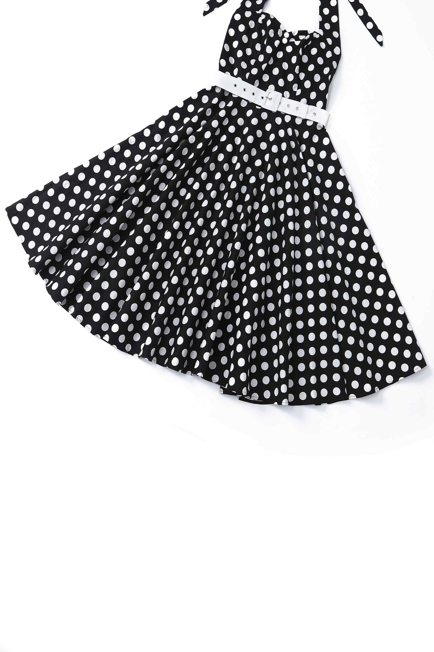 Daisy Black Polka Dot Halter Dress