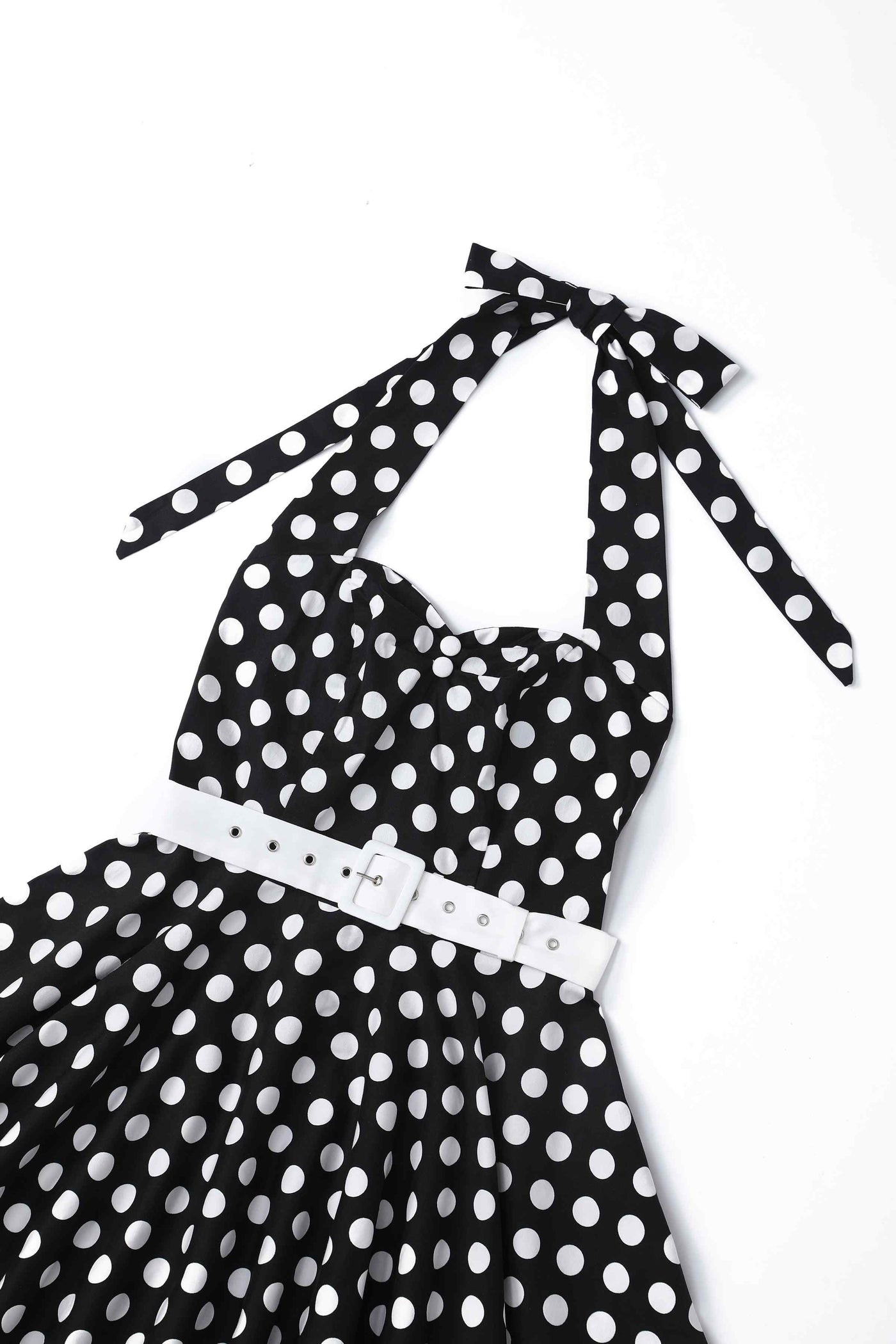 Daisy Black Polka Dot Halter Dress