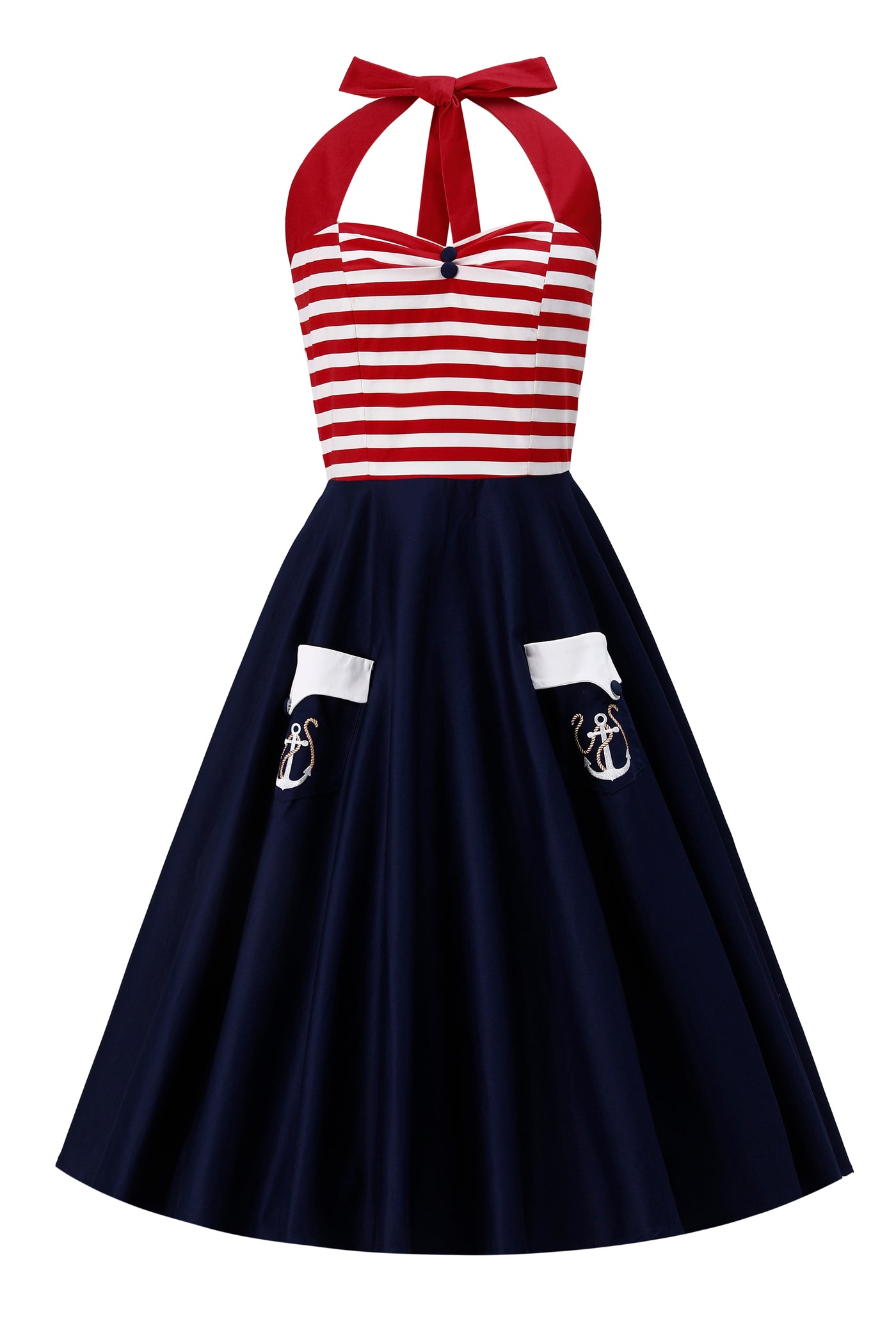 Daisy Nautical Charm Vintage Halter Dress