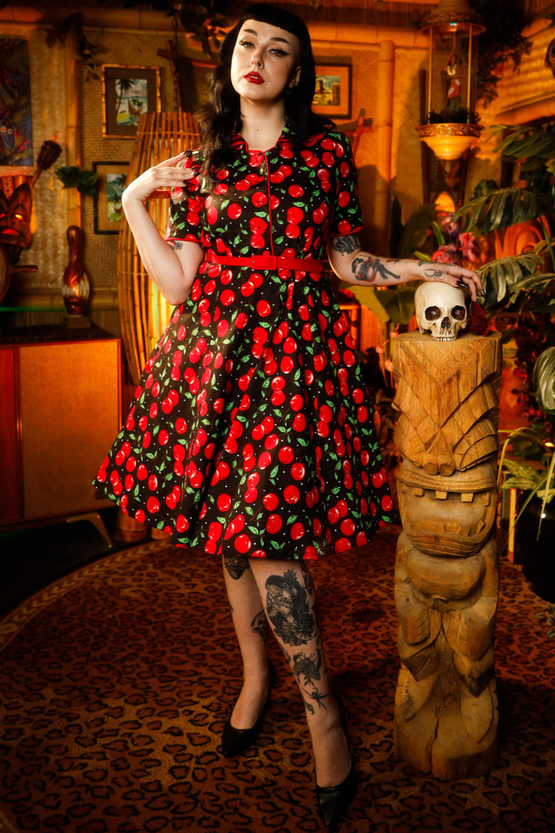 Penelope Cherry Shirt Dress