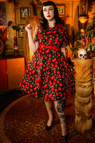 Penelope Cherry Shirt Dress