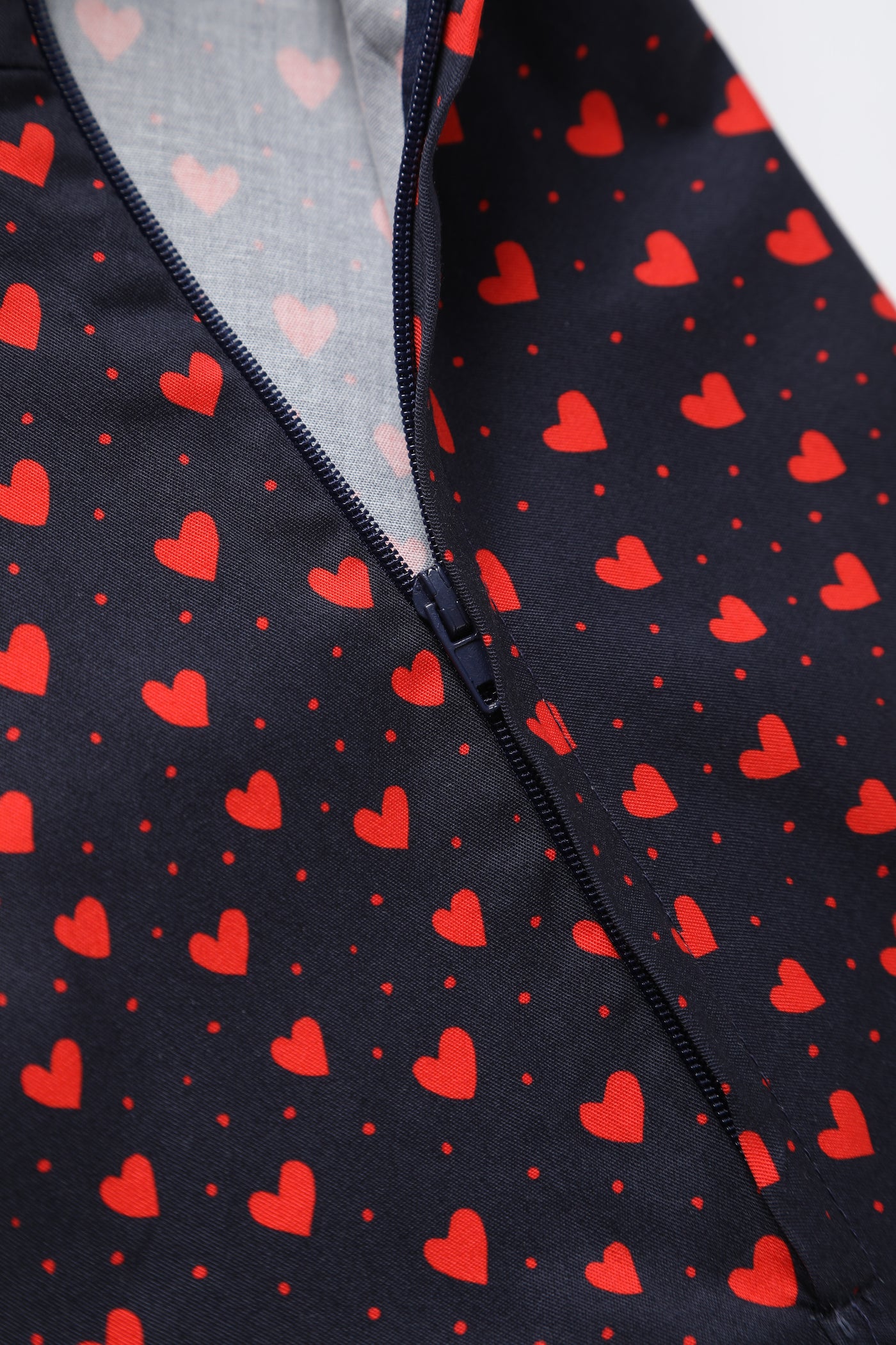 PRE-ORDER Penelope Rockabilly Black Heart Print Shirt Dress