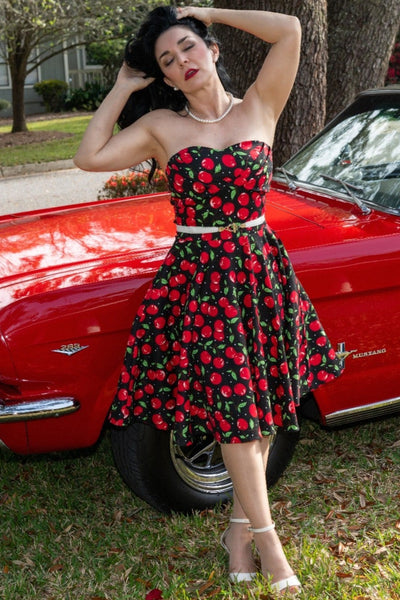 Melissa Swing Retro Party Dress in Cherry