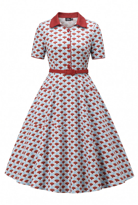 Blue & Brown Shell Penelope II shirt dress — image 1