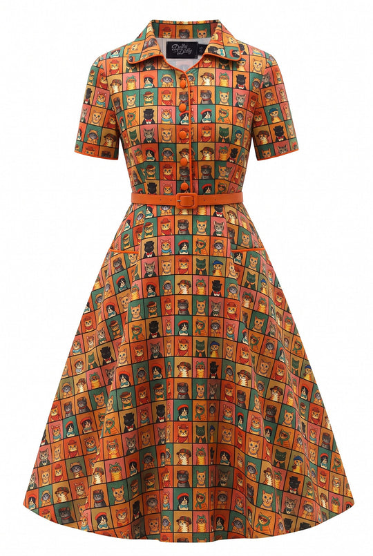 Cats at Work Penelope II shirt dress — image 1