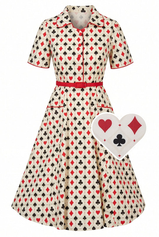 Playing Card Suits Penelope II shirt dress — image 3