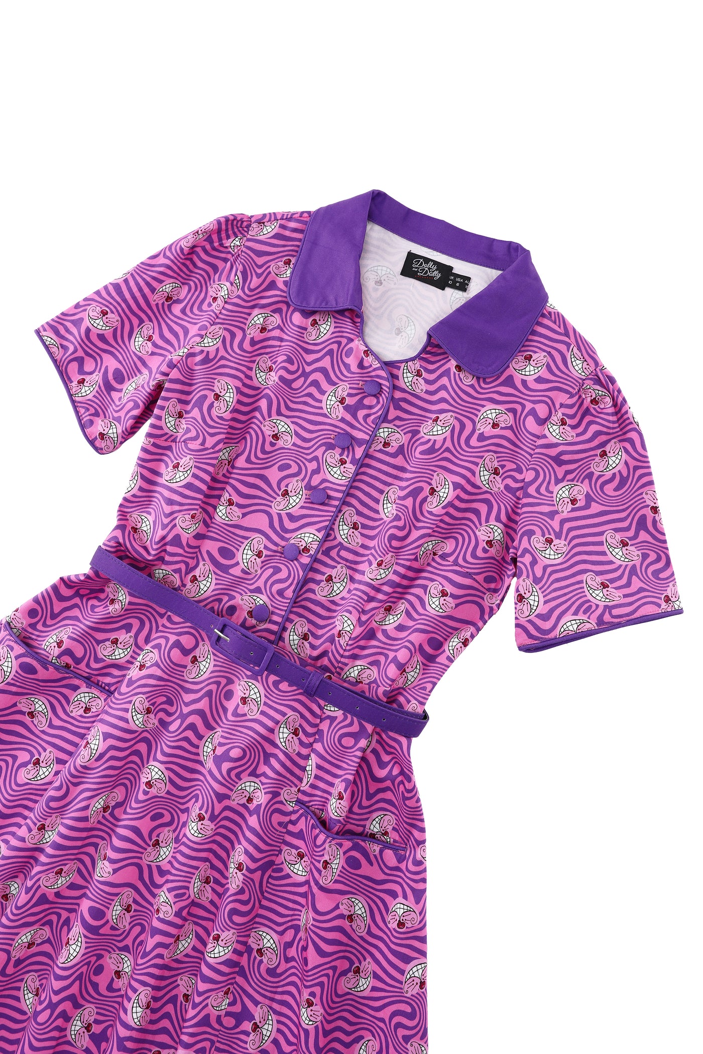 Penelope II Pink Cheshire Cat Shirt Dress