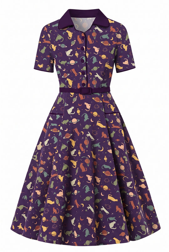 Purple Cat Astrology Penelope II shirt dress — image 1